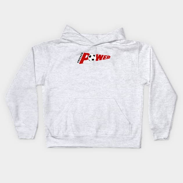 Defunct Chicago Power NPSL Soccer 1990 Kids Hoodie by LocalZonly